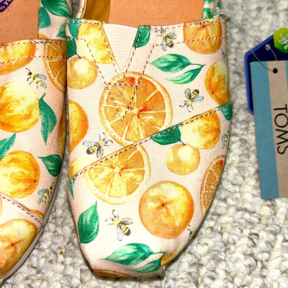 NWT Toms Alpargata Oranges Espadrille Sunkissed Oranges & Bees Size 7.5 - Picture 4 of 10